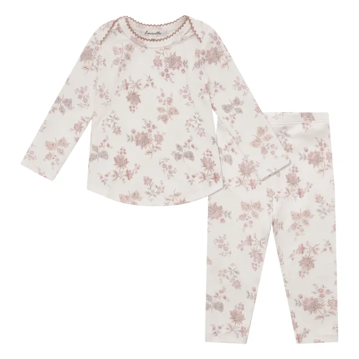 Louisiella Pyjama Poenia Fleuri Bébé | Vieux Rose