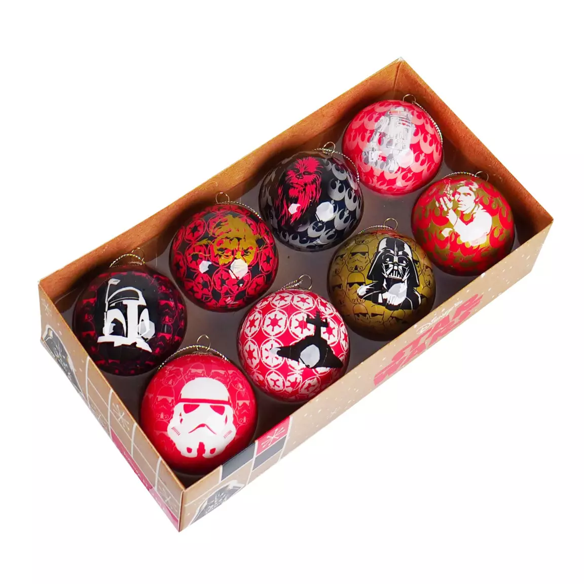 Coffret de 8 boules de Noël (D60 mm) DIsney Star Wars Rouge