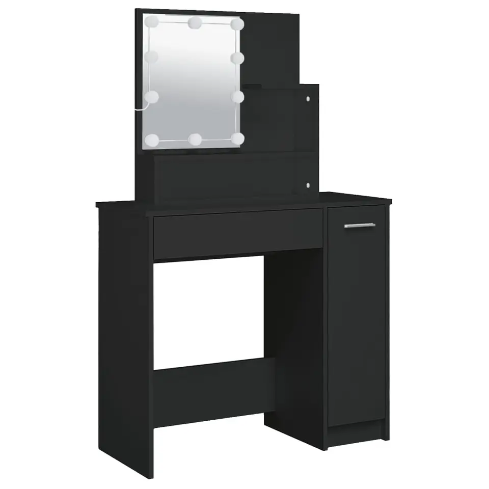 vidaXL - Kaptafel - Zwart - Bewerkt hout