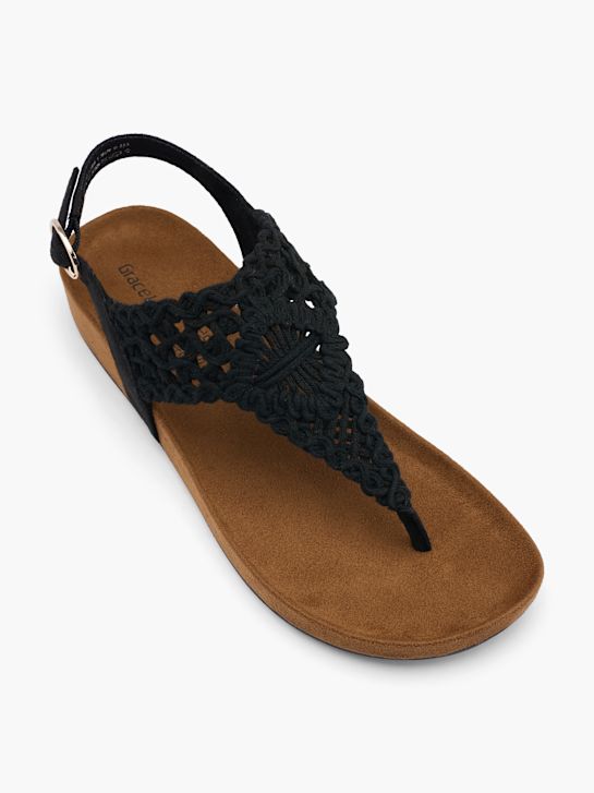 Graceland Sandalen-Zehentrenner Schwarz