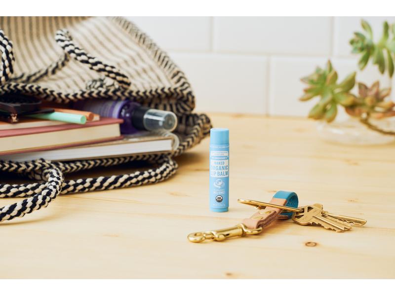 Dr.Bronner's Lippenbalsam All-one Baby Mild 4 g Natürliche Fair Trade Lippenpflege mit Bio Jojoba-, Hanf- und Avocadoöl