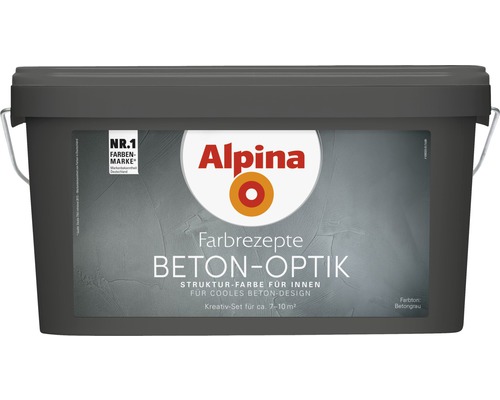 Alpina Kleurrecepten Effectverf Betonlook Complete Set Grijs incl. Alpina Troffel