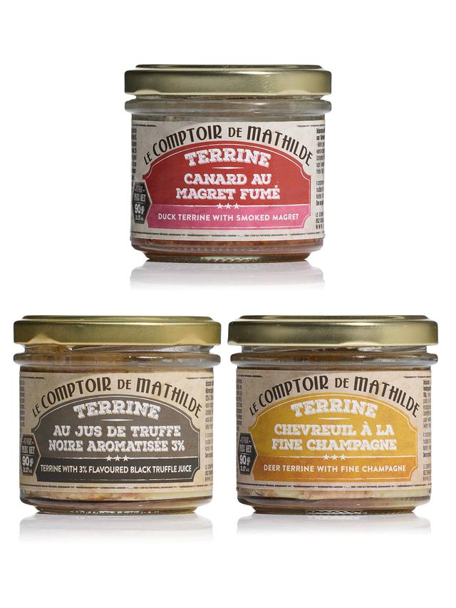 Le Comptoir de Mathilde Gourmetterinen Ente, Hirsch & schwarzer Trüffelaroma, 3er-Set