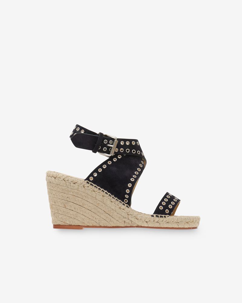 ESPADRILLES COMPENSÉES EN CUIR IRIANE