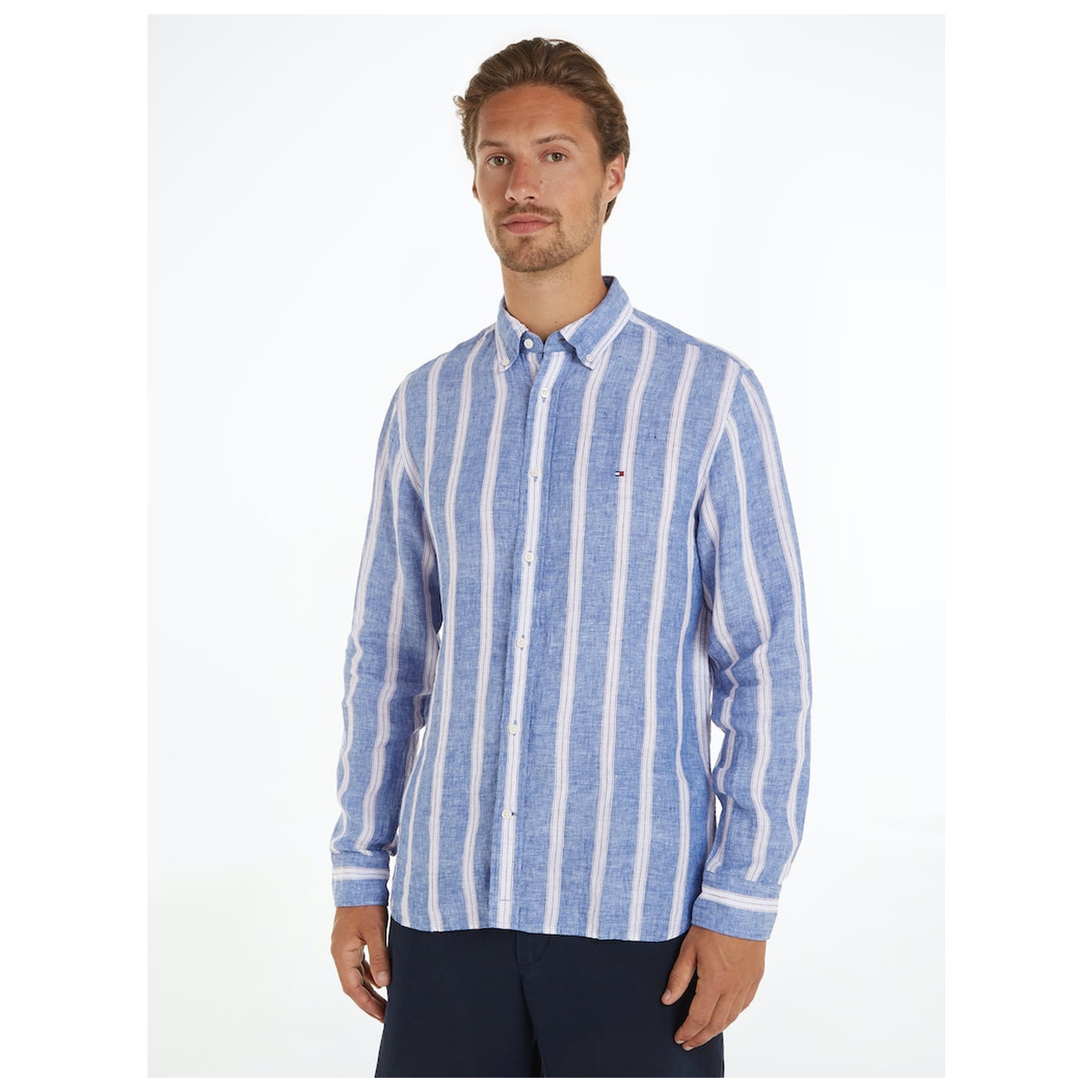 Tommy Hilfiger LINEN TRIPLE STRIPE SHIRT