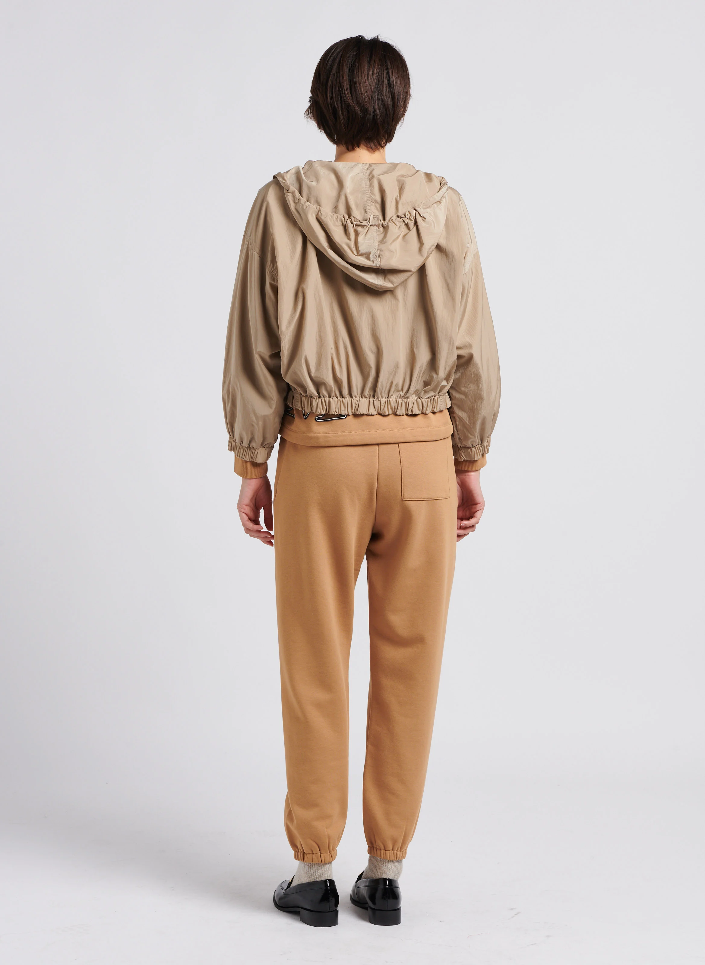SASIA - Jogging en coton mélangé| Beige