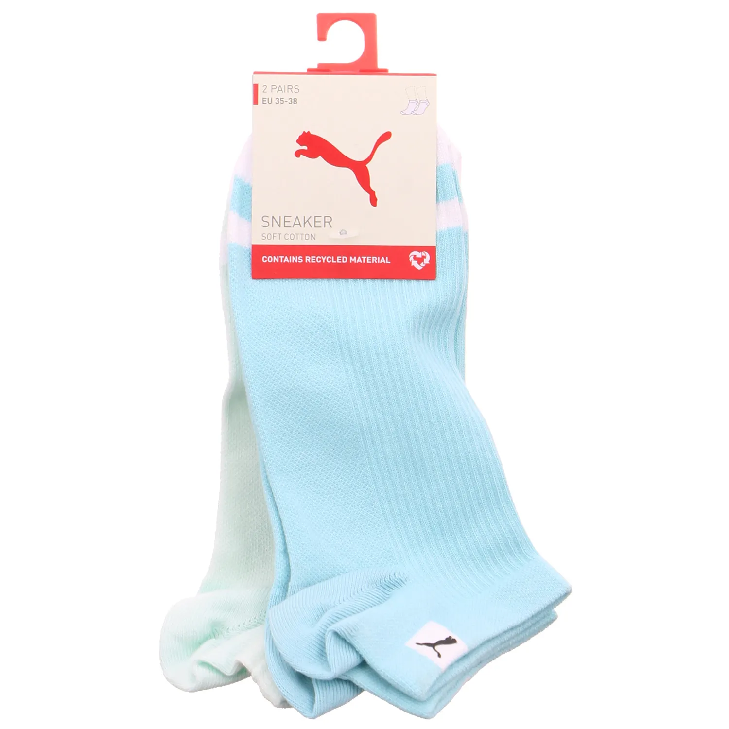 PUMA SOCKEN Freizeitsocken Mint Textil  2-ER P.