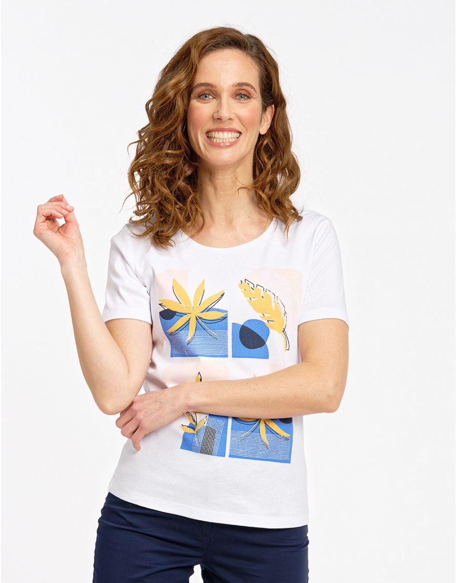 T-shirt blanc estival
