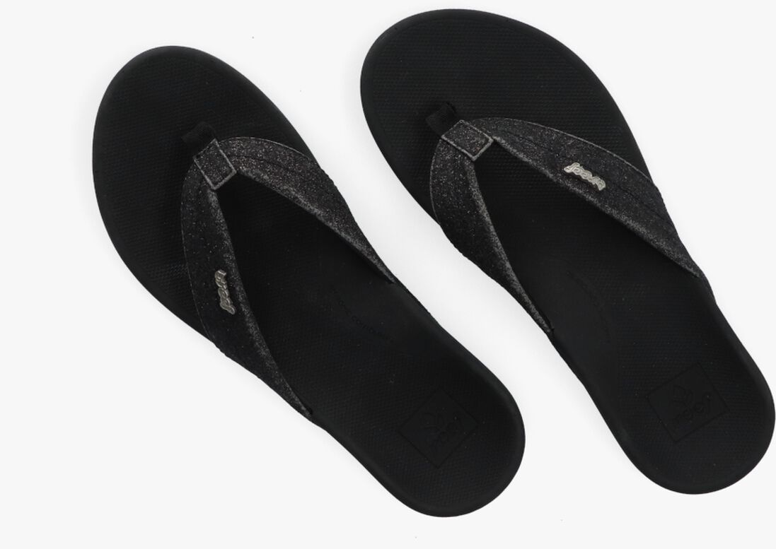 REEF zwarte reef teenslippers ortho spring