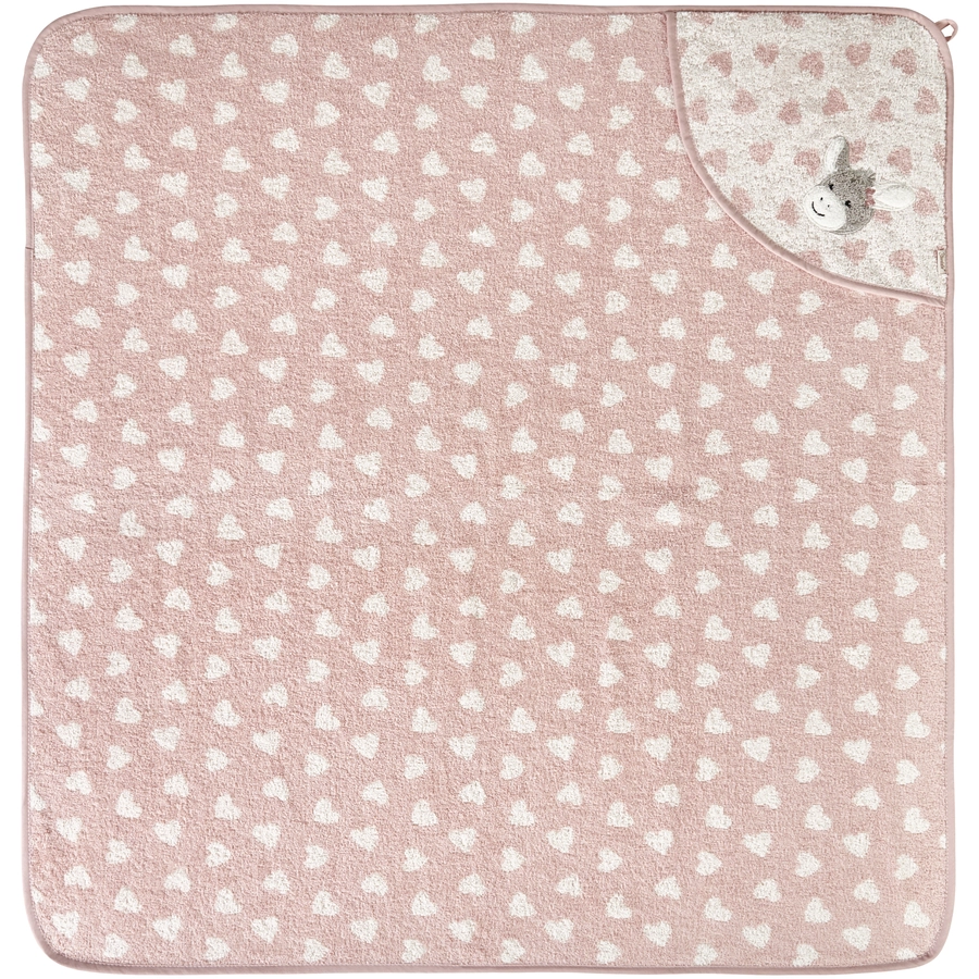 Sterntaler Kapuzen-Badetuch 100 x 100 cm Emmi Girl zartrosa