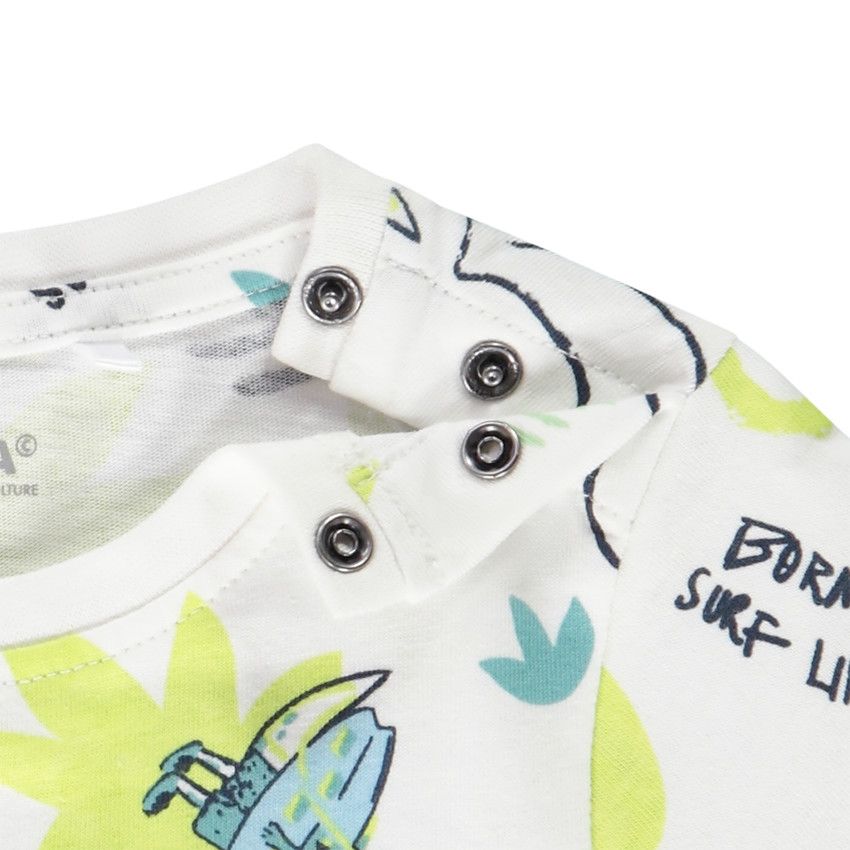 T-shirt manches courtes imprimé crocodiles pour bébé garçon - Ecru