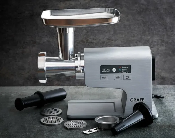 Graef FW 500, 400 W, Sølv, 8 mm, 2,5 kg/min, Rustfrit stål, Aluminium