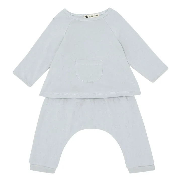 Risu Risu Ensemble Piccolo Coton Bio | Bleu