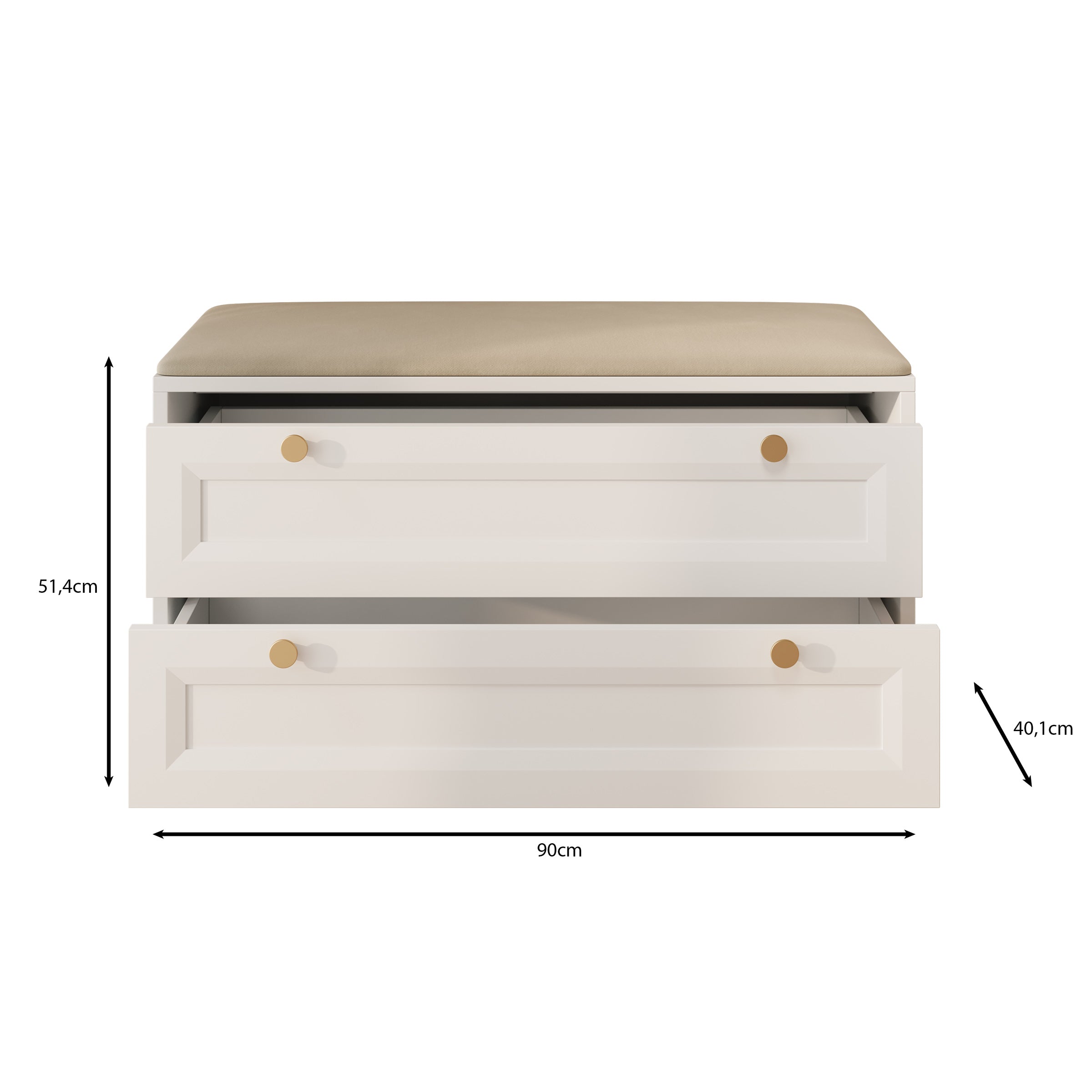 Rumble - Schoenenkast - Wit - 90x40x51 cm