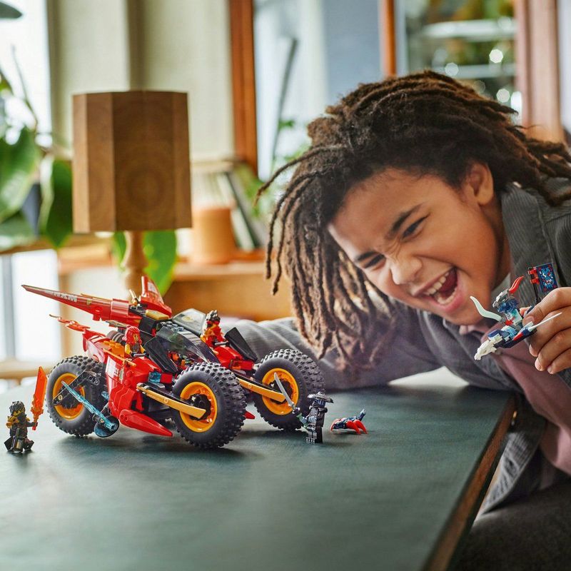 LEGO NINJAGO 3in1 Ninja Strijdvoertuig - Bouwpakket - Verandert in 2 Ninjamotoren en Speelgoed Vliegtuig - 6 Minifiguren incl. Kai en Cole - 71844