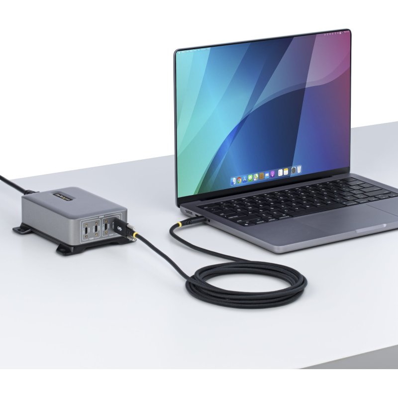 StarTech.com Câble de Charge USB-C de 2m, Durable et Ultra-Flexible, Verrouillage à Vis Latéral, PD EPR 240W (5A), Câble de Recharge USB 2.0 pour PC, Certifié USB-IF, Cordon USB-C Robuste
