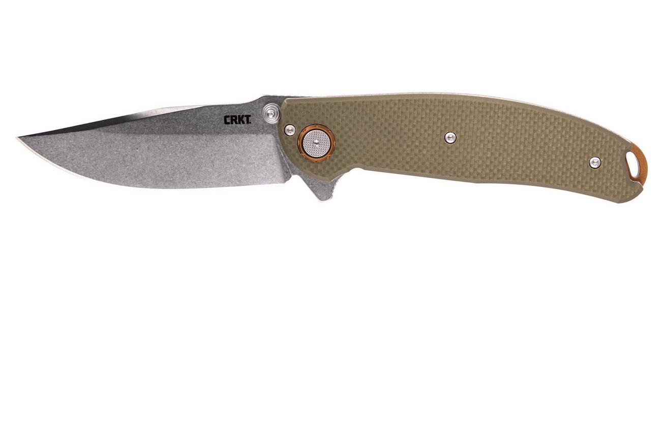 CRKT Butte, OD Green zakmes, Lucas Burnley design
