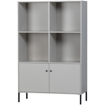 WOOOD wandkast Xam wolkengrijs grenenhout 160 x 107 x 39 cm