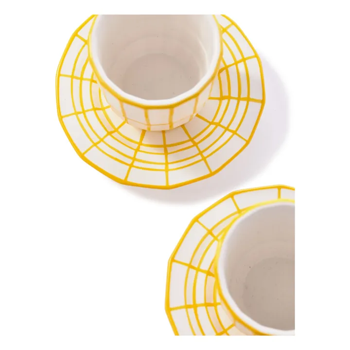 Pols Potten Tasses à espresso Digi - Set de 4 | Jaune