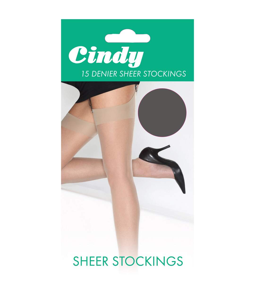 Cindy - Bas pour porte-jarretelles 15 deniers (1 paire) - Femme (Orage) - UTLW110