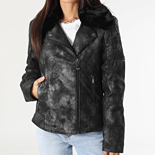 Veste Bomber Col Fourrure W3BL31 Noir