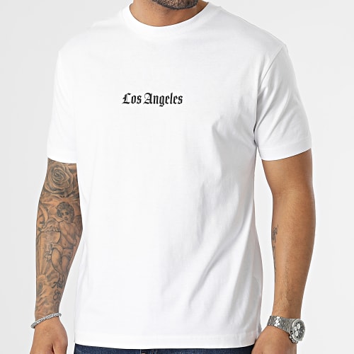 Tee Shirt Oversize Large Los Angeles Basket Ball Blanc