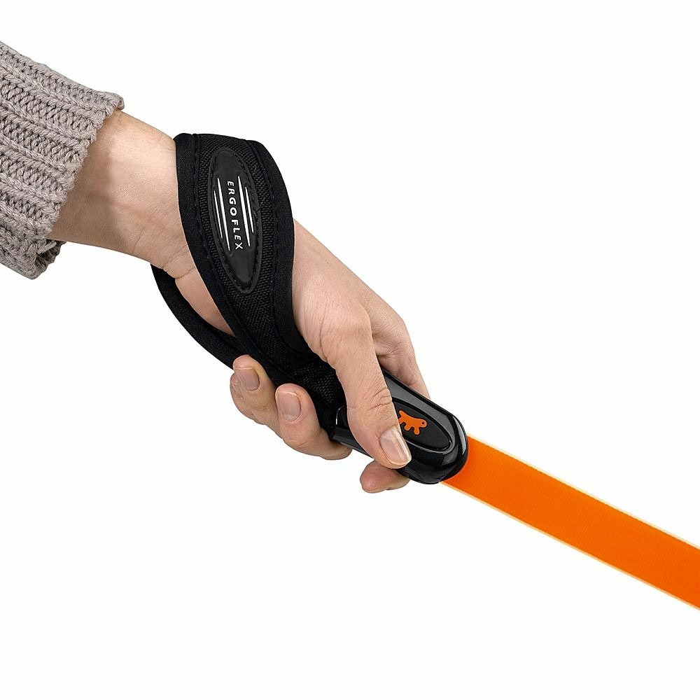 Laisse pour chiens evolution g25/110 hypoallergénique, lavable, poignée rembourrée, orange