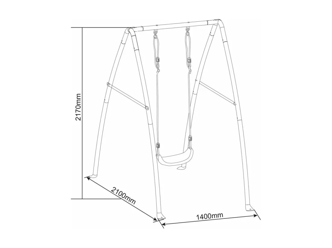 Portique balançoire simple en métal Swing