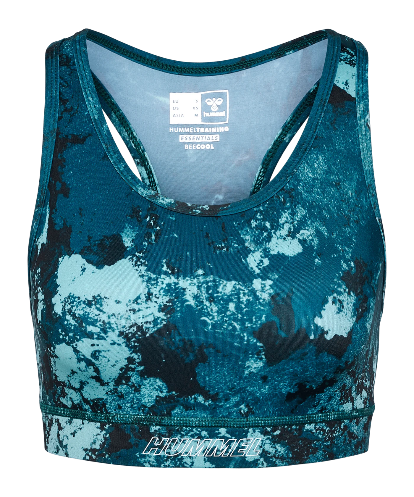 Hummel Te Digi Sandstorm Aop Sport-BH Damen Blau F6470