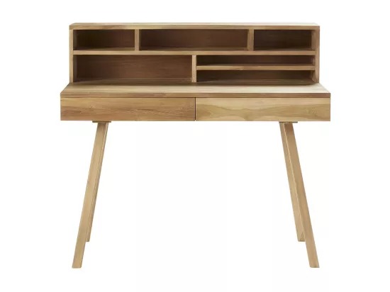 Bureau en bois teck massif 110 cm