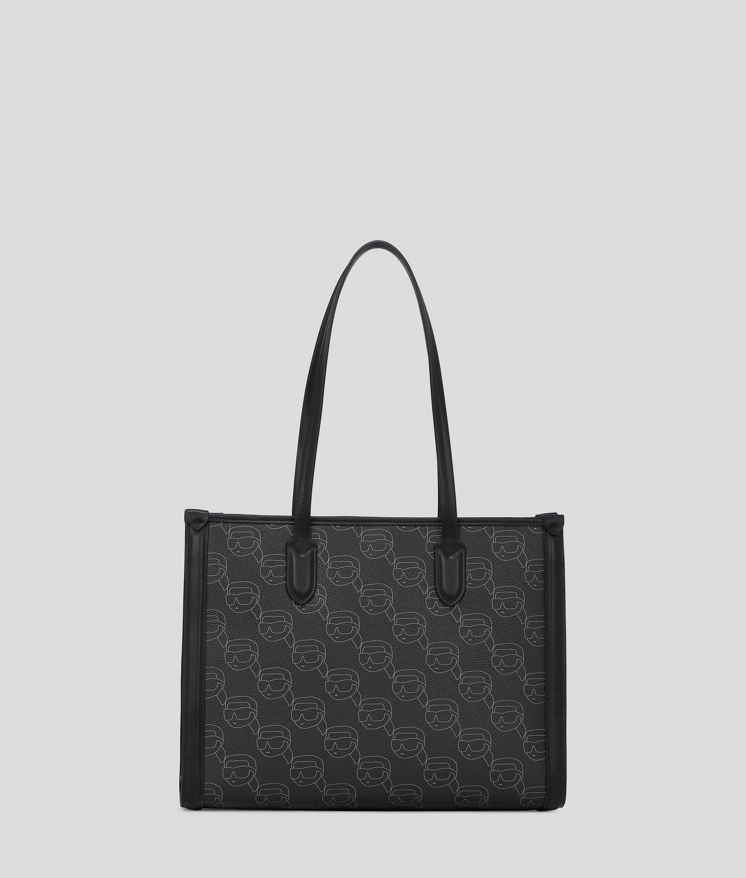 SAC CABAS IKON TAILLE MOYENNE - NFT All Over Pattern Noir