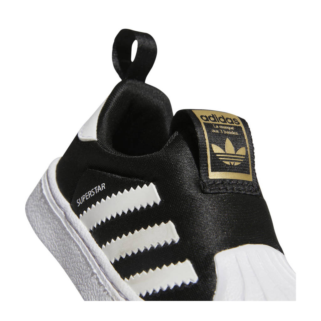 adidas Superstarinstap sneakers zwart/wit