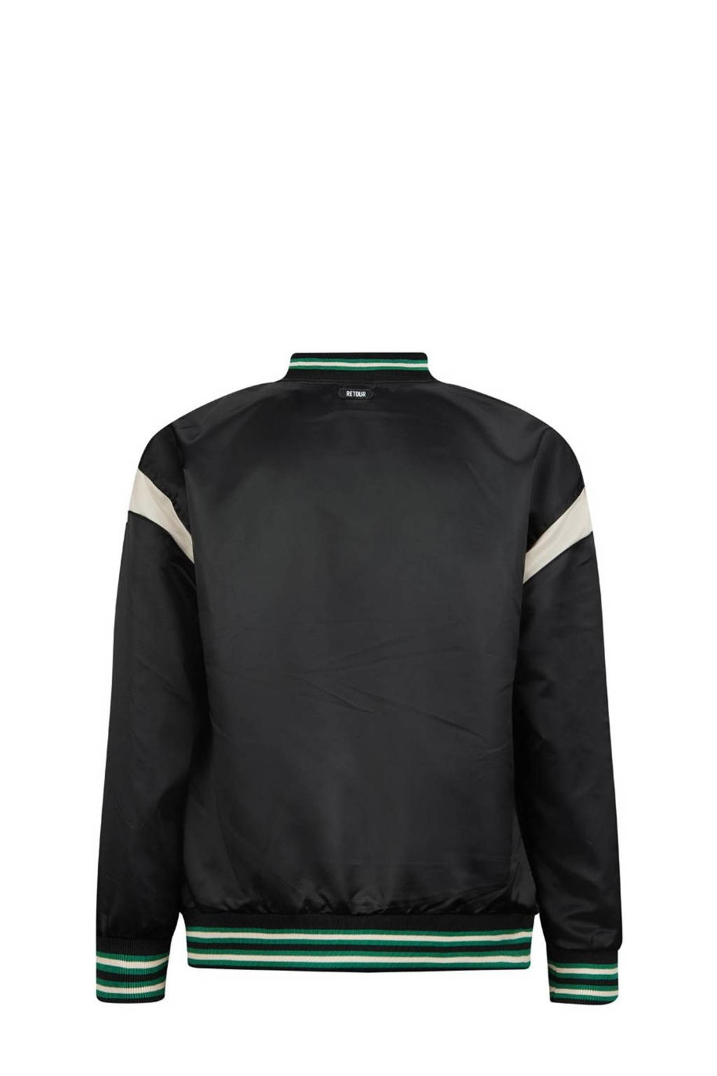 Retour Jeans bomberjack Jackie met printopdruk zwart/groen/ecru
