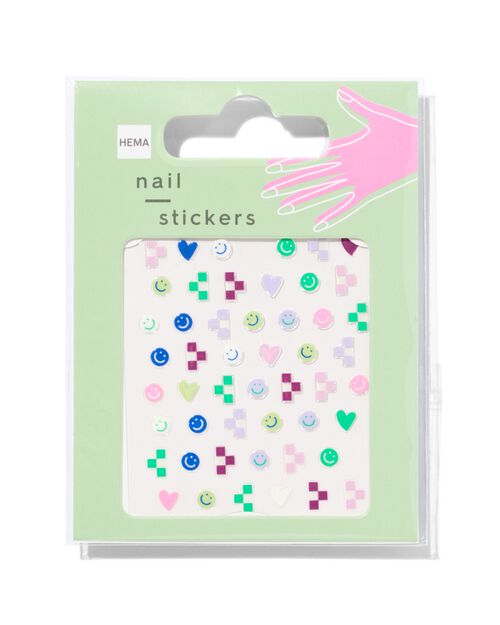 52 autocollants pour ongles carreaux