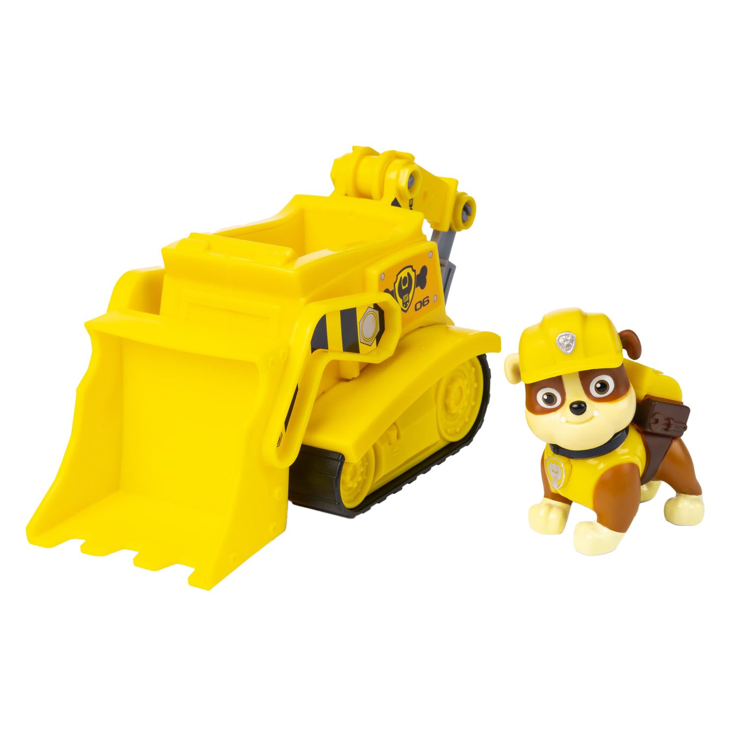 PAW Patrol Voertuig met Speelfiguur - Rubble's Bulldozer