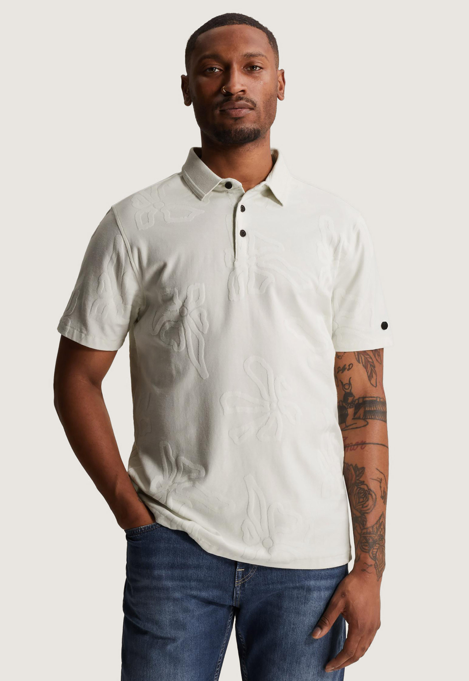 Cast Iron Regular Jacquard Polo