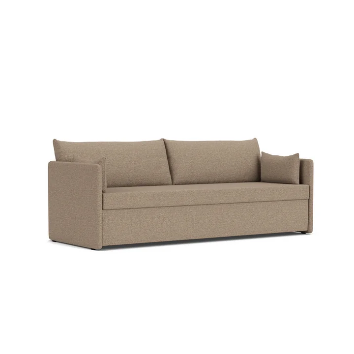 Audo - Offset Schlafsofa, 3-Sitzer, feuerstein (Yarn Collective Logan)