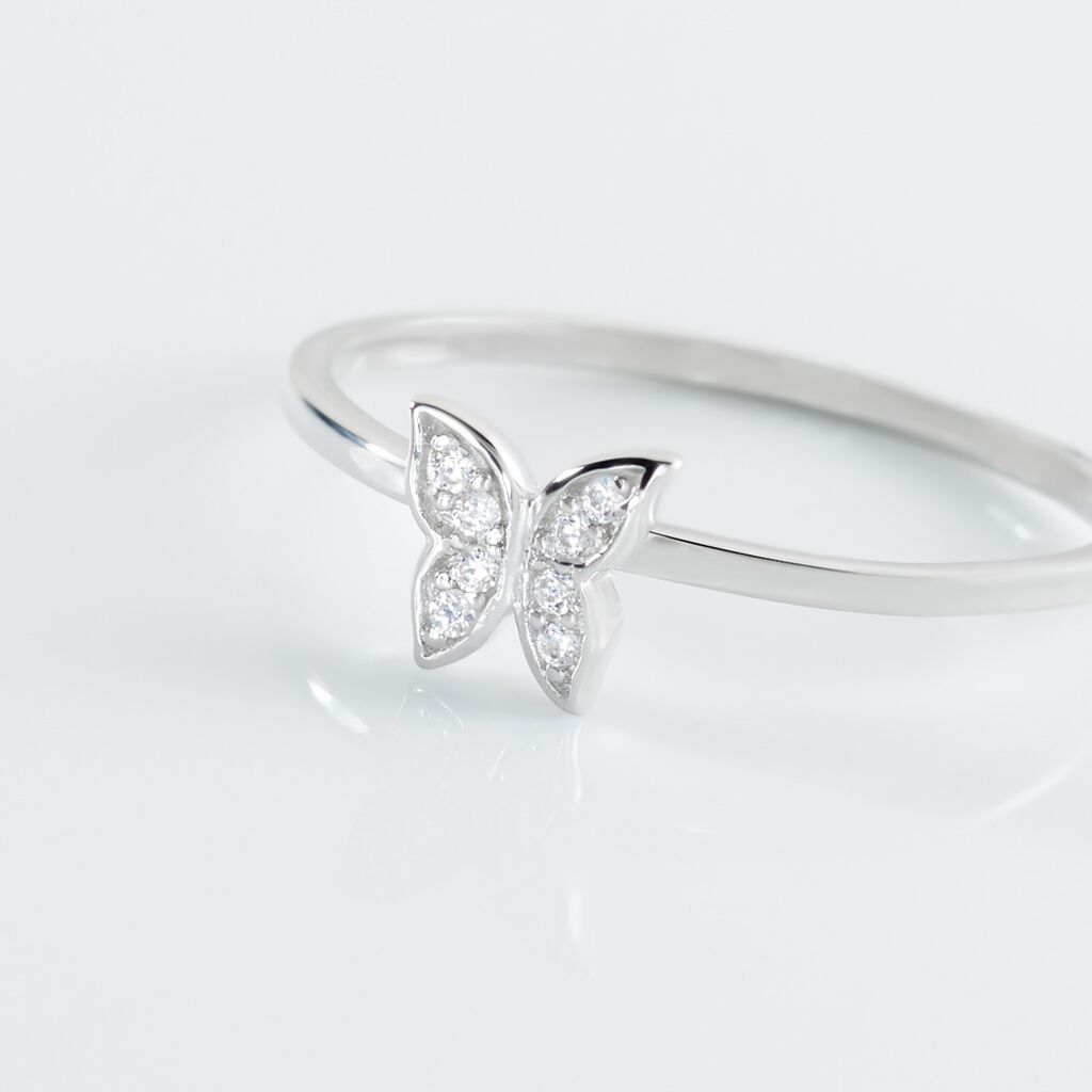 Bague Cadfan Argent Blanc Oxyde De Zirconium