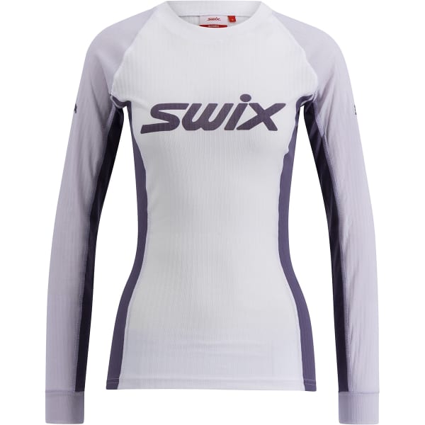 T-shirt ski de fond SWIX RACEX CLASSIC LONG SLEEVE W BRIGHT WHITE/ DUSTY PURPLE