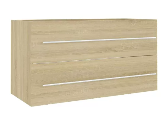 Ensemble de meubles de bain 2 pcs Chêne sonoma Aggloméré