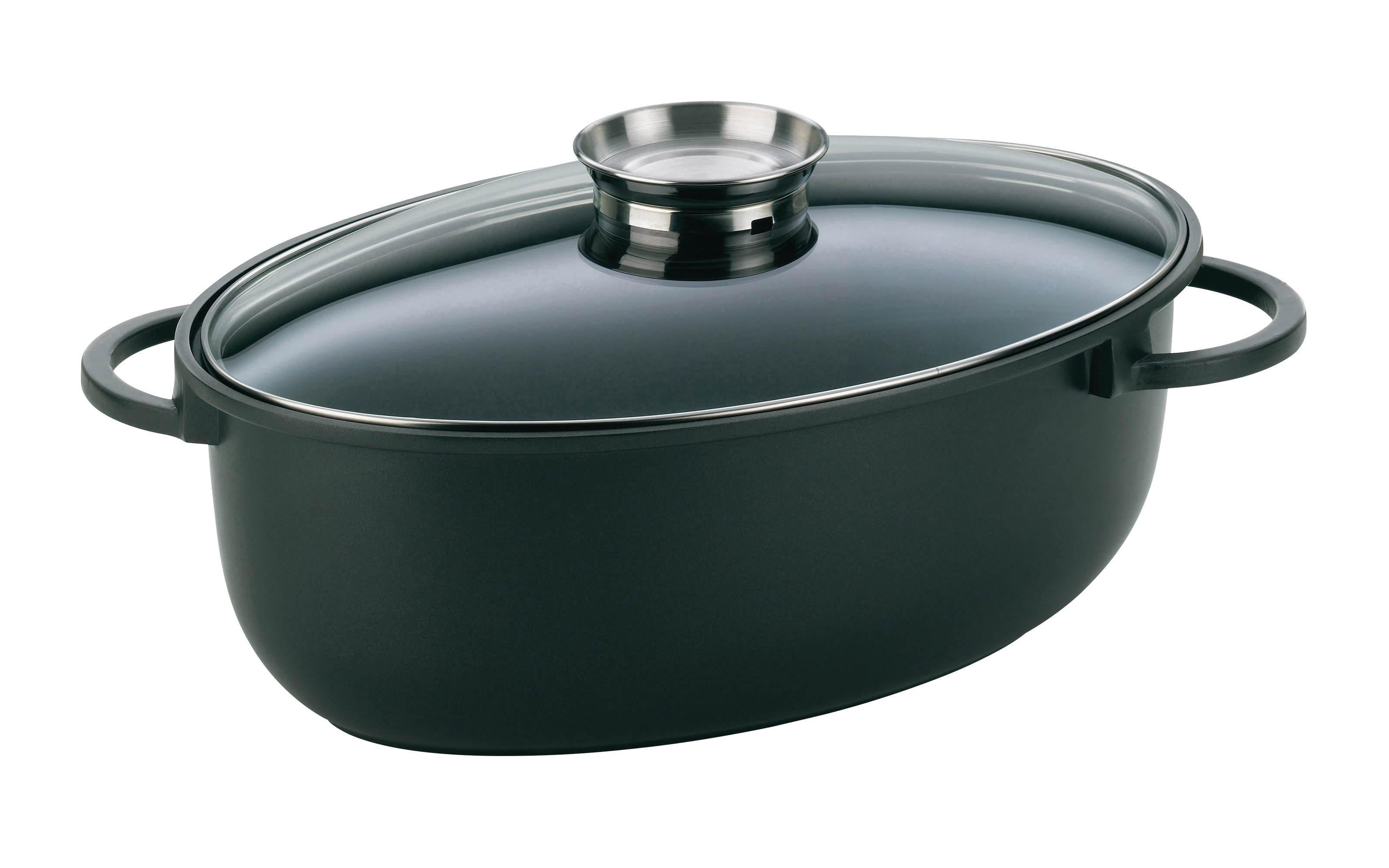 Bräter oval Kerros aus Aluminiumguss in schwarz, 8 l