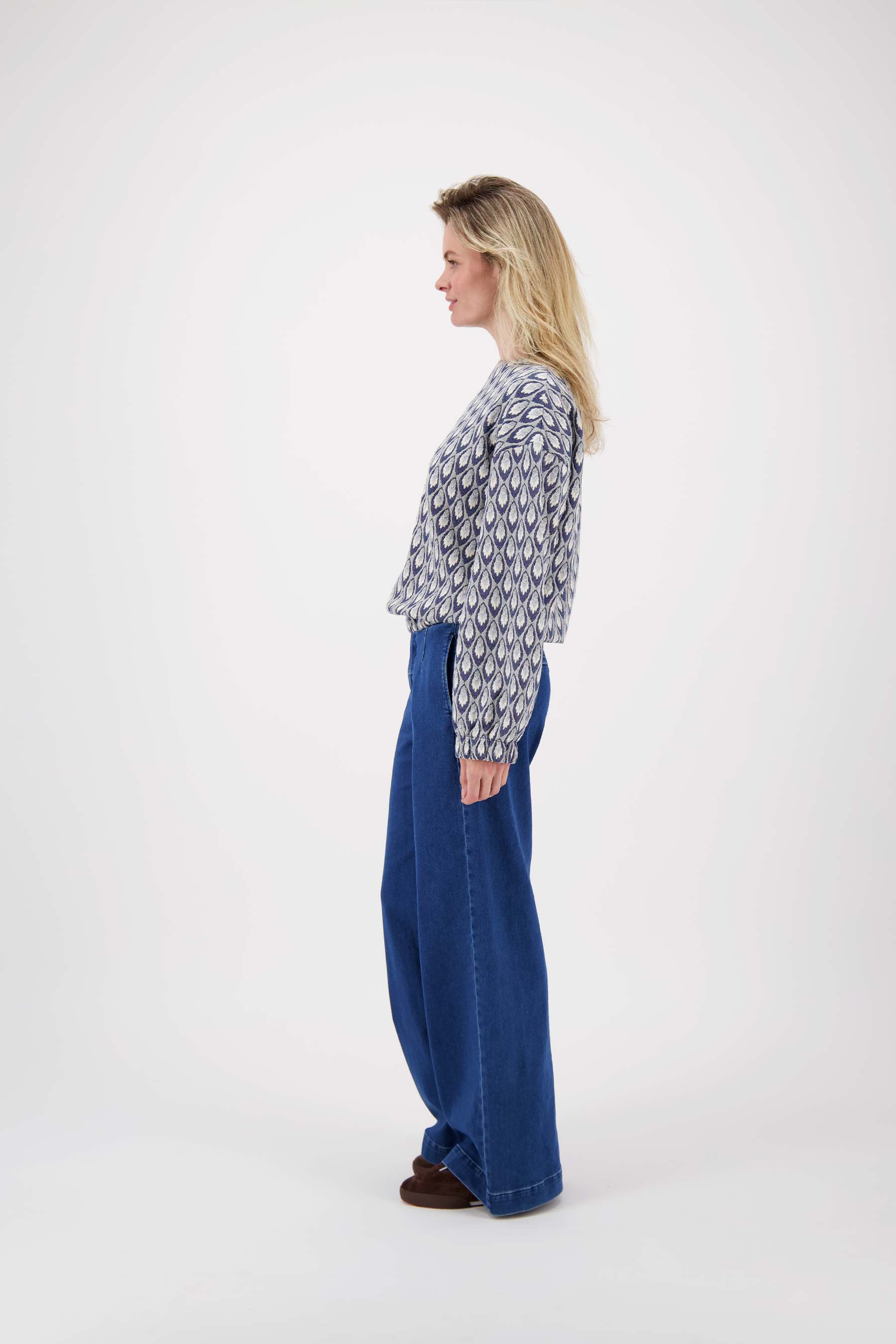 sweater van jacquard stof