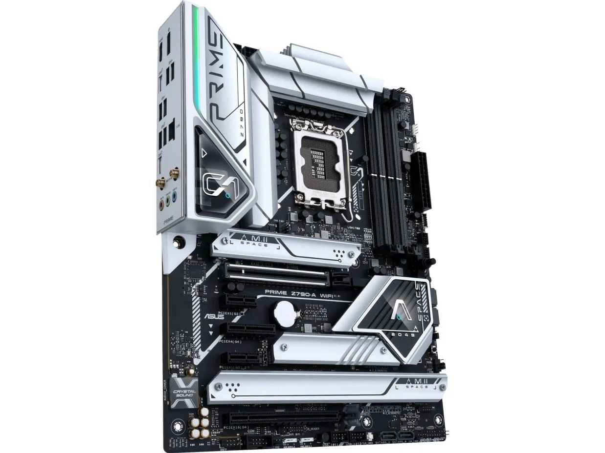 ASUS Prime Z790-A WIFI - Bundkort - ATX - LGA1700 sokkel - Z790 Chipset - USB-C 3.2 Gen 2x2, USB-C 3.2 Gen2, USB 3.2 Gen 1, USB 3.2 Gen 2 - 2.5 Gigabit LAN, Wi-Fi 6, Bluetooth - onboard grafik (CPU påkrævet) - HD Audio (8-kanaler)