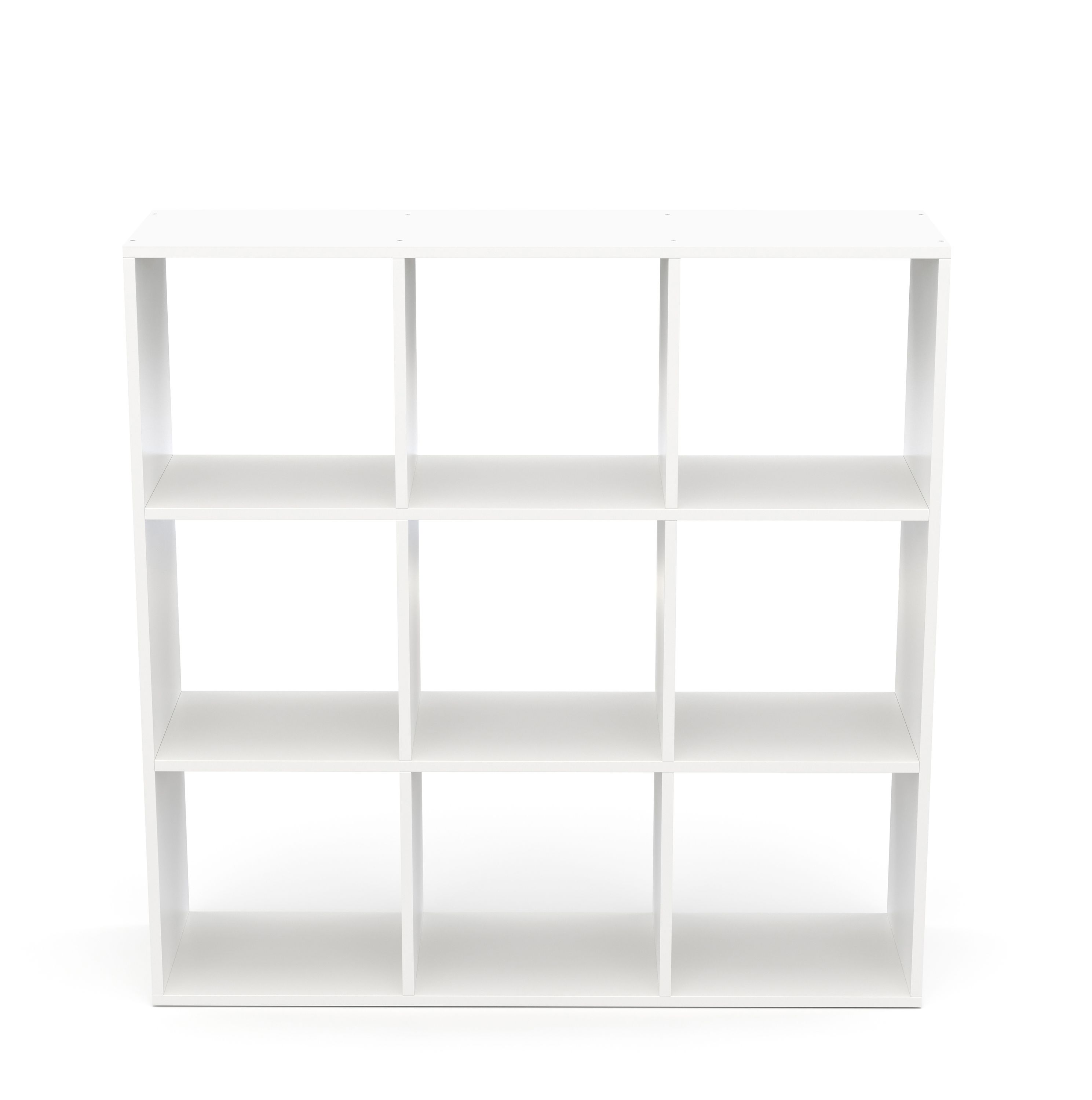 Bücherregal Raumteiler NOUR 9 Fächer 107 x 107 cm weiss