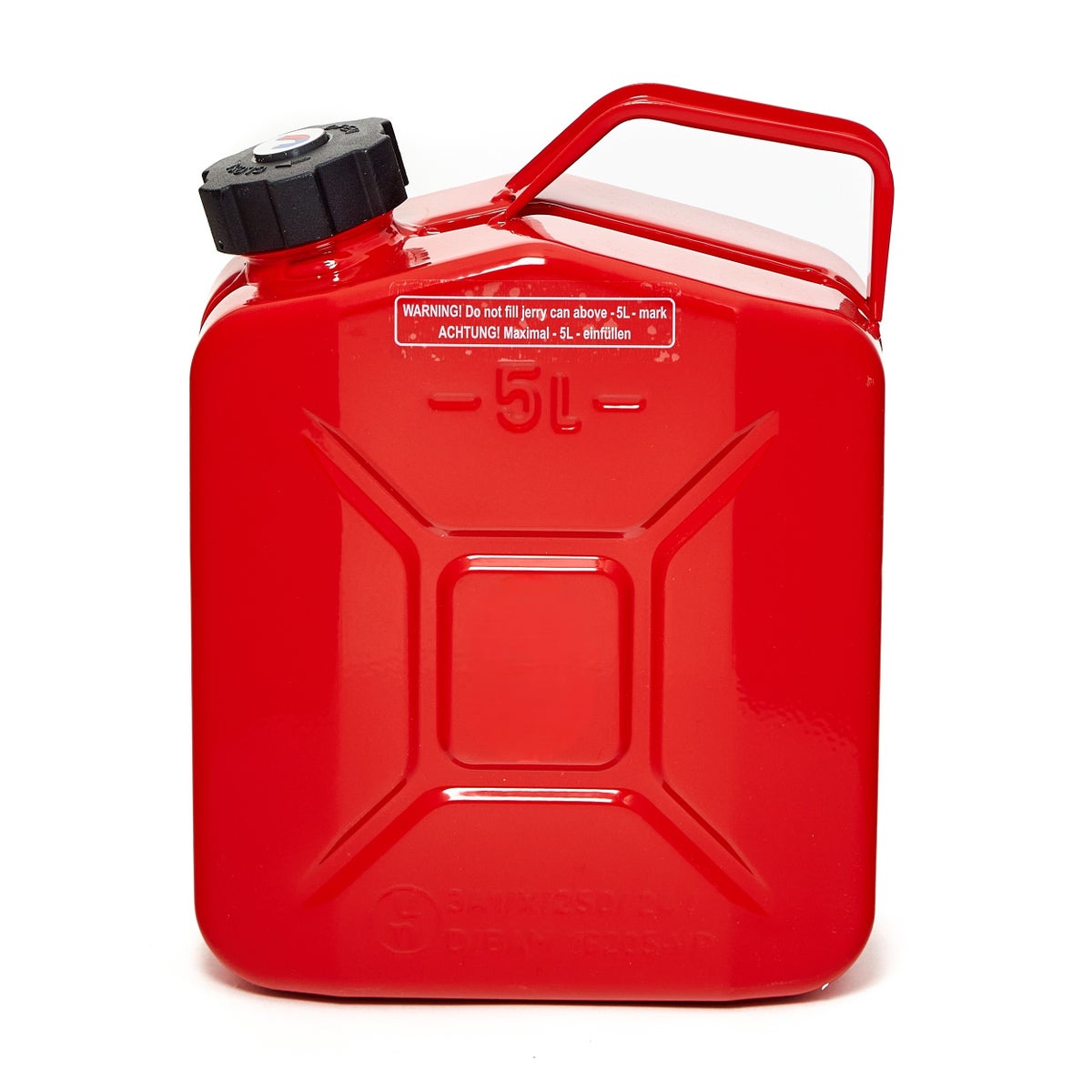 BW Metalen Brandstofbussen, Benzineblikken, 2 x 5 Liter met Schroefdop - Rood - RAL 3000 - TÜV-getest en UN-goedgekeurd - Gemaakt in Europa