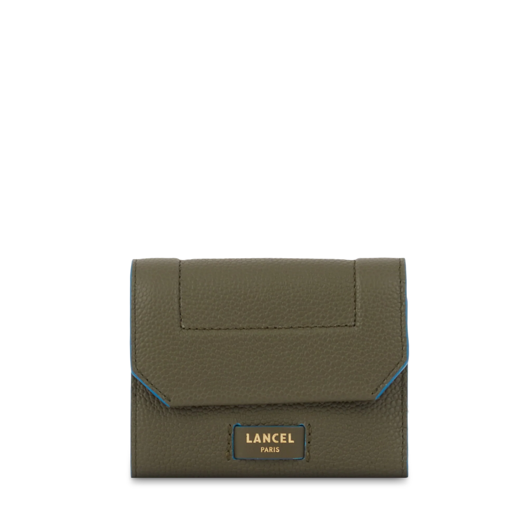 Portefeuille compact medium rabat Ninon de Lancel-Kaki fonce
