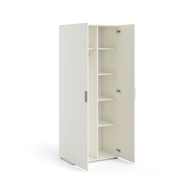 Kledingkast Pisa 2 deurs wit houtnerf 200x79x50 cm