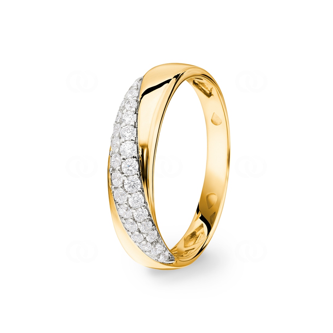 Ring 750/18 K Gelbgold Fantasie mit Zirkonia