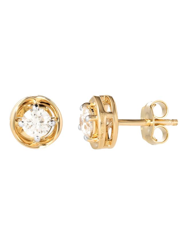 Solitär-Ohrstecker, Brillant, 0,50 ct., SI, Zertifikat