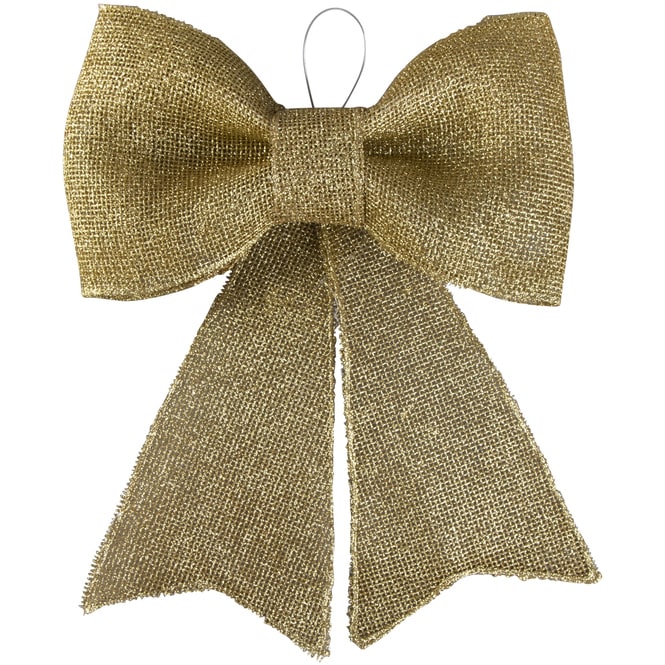 Dekohänger - Schleife - 24 x 22 cm - gold